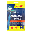 Gillette Blue II Plus Maszynki jednorazowe dla mężczyzn 14 sztuk