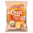 Lay's Oven Baked Pieczone formowane chipsy ziemniaczane o smaku kurek w śmietanowym sosie 110 g