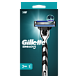 Gillette Mach3 Maszynka do golenia dla mężczyzn, 1 maszynka do golenia Gillette, 2 ostrza wymienne