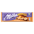 Milka Mmmax Czekolada mleczna z nadzieniem karmelowym i całymi orzechami laskowymi 300 g