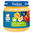 Gerber Jabłka z bananami i morelami po 4. miesiącu 125 g