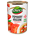 Łowicz Pomidory krojone bez skórki 400 g