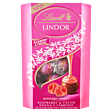 Lindt Lindor Praliny z czekolady mlecznej z nadzieniem o smaku malinowo-śmietankowym 200 g