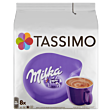 Tassimo Milka Słodzony napój kakaowy w proszku z odtłuszczonym mlekiem w proszku 240 g (8 kapsułek)