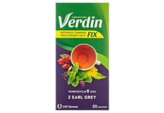 Verdin Fix Suplement diety kompozycja 6 ziół z earl grey 36 g (20 x 1,8 g)