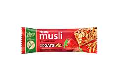 Nestlé Płatki śniadaniowe musli w formie batonika z truskawkami 35 g