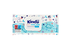 Kindii Pure Water 99 % Chusteczki dla niemowląt i dzieci 60 sztuk