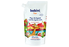 bobini Fun Płyn do kąpieli i żel do mycia ciała o zapachu truskawek 500 ml