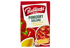 Pudliszki Pomidory krojone z oliwą z oliwek i czosnkiem 390 g