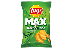 Lay's Max Chipsy ziemniaczane karbowane o smaku zielonej cebulki 120 g