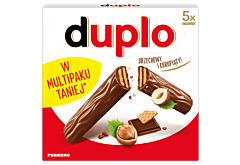 Duplo Wafel z orzechowym nadzieniem pokryty mleczną czekoladą 91 g (5 sztuk)