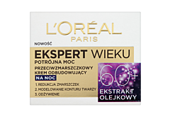 L'Oreal Paris Ekspert Wieku 60+ Przeciwzmarszczkowy krem odbudowujący na noc 50 ml