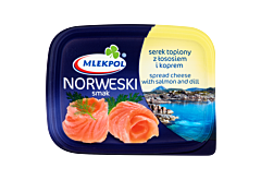 Mlekpol Norweski smak Serek topiony z łososiem i koprem 150 g