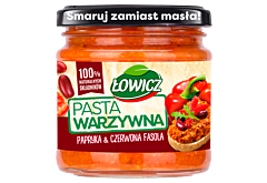 Łowicz Pasta warzywna papryka & czerwona fasola 180 g