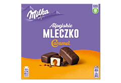 Milka Alpejskie Mleczko Pianka o smaku waniliowym z nadzieniem karmelowym 350 g