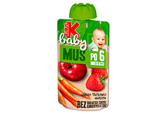 Kubuś Baby Mus po 6 miesiącu jabłko truskawka marchew 100 g