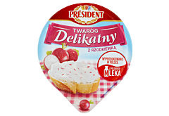 Président Twaróg Delikatny z rzodkiewką 150 g