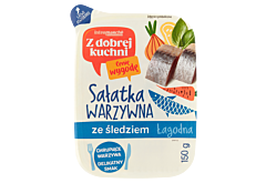 Z dobrej kuchni Sałatka warzywna ze śledziem łagodna 150 g