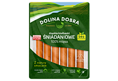 Dolina Dobra Śląskie kiełbaski śniadaniowe 100 % mięsa 200 g