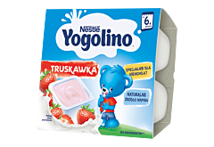 Nestlé Yogolino Deserek mleczno-owocowy truskawka dla niemowląt po 6. miesiącu 400 g (4 x 100 g)