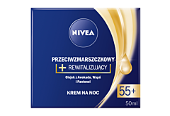 Nivea Przeciwzmarszczkowy + Rewitalizujący krem na noc 55+ 50 ml