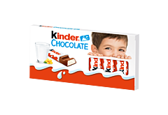 Kinder Chocolate Batonik z mlecznej czekolady z nadzieniem mlecznym 100 g (8 sztuk)