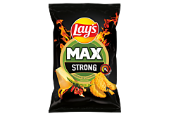 Lay's Max Strong Chipsy ziemniaczane karbowane o smaku sera i ostrej papryki 120 g