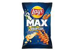 Lay's Max Deep-Cut Chipsy ziemniaczane o smaku sera i cebulki 120 g