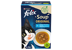 Felix Soup Original Uzupełniająca karma dla kota 6 x 48 g