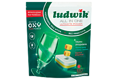 Ludwik All in one Tabletki do zmywarek grapefruit 1,44 kg (80 sztuk)