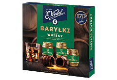 E. Wedel Baryłki o smaku whisky z alkoholem w czekoladzie deserowej 200 g