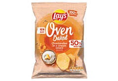 Lay's Oven Baked Pieczone formowane chipsy ziemniaczane o smaku kurek w śmietanowym sosie 110 g