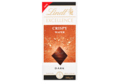 Lindt Excellence Gorzka czekolada z kawałkami kruchych wafelków 100 g 