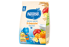 Nestlé Kaszka mleczno-ryżowa 5 owoców dla niemowląt po 9. miesiącu 230 g