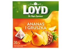 Loyd Herbatka owocowa aromatyzowana o smaku ananasa i gruszki 40 g (20 x 2 g)