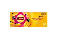 Lipton Herbatka owocowa mango i czarna porzeczka 34 g (20 torebek)