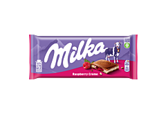 Milka Czekolada mleczna z nadzieniem o smaku malinowym 100 g