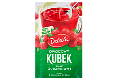 Delecta Owocowy kubek Kisiel smak żurawinowy 30 g