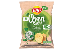 Lay's Oven Baked Pieczone formowane chipsy ziemniaczane o smaku jogurtu z ziołami 110 g