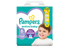 Pampers Active Baby Pieluszki, rozmiar 6, 13-18kg, 56 szt