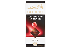 Lindt Excellence Czekolada ciemna z kawałkami malin 100 g