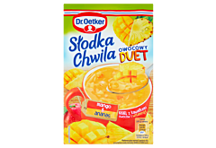 Dr. Oetker Słodka Chwila Owocowy Duet Kisiel z kawałkami owoców i witaminą C mango & ananas 32 g