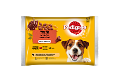 Pedigree Mokra karma dla dorosłych psów wybór smaków w galaretce 400 g (4 x 100 g)