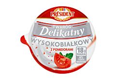 Prèsident Twaróg delikatny wysokobiałkowy z pomidorami 200 g