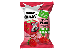 Bunny Ninja Fruit Fluk Przekąska owocowa o smaku jabłko truskawka 15 g