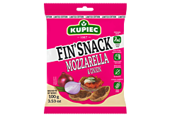 Kupiec Fin'Snack Snacki żytnie o smaku mozzarelli i cebulki 100 g