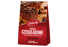 Delecta Duża Blacha Ciasto czekoladowe z belgijską czekoladą mieszanka do przygotowania ciasta 670 g