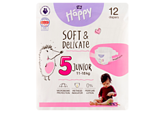 Bella Baby Happy Pieluszki jednorazowe 5 junior 11-18 kg 12 sztuk