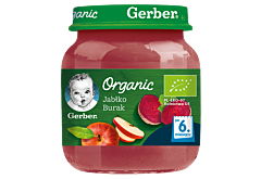 Gerber Organic Jabłko burak dla niemowląt po 6. miesiącu 125 g