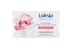 Luksja Creamy & Soft Kremowe mydło wygładzające róża i proteiny mleka 90 g